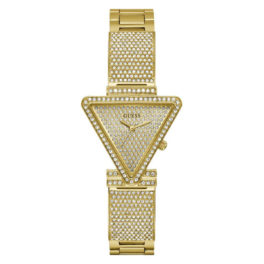 Guess Women 30 mm Gold Dial Analog Watch- GW0644L2