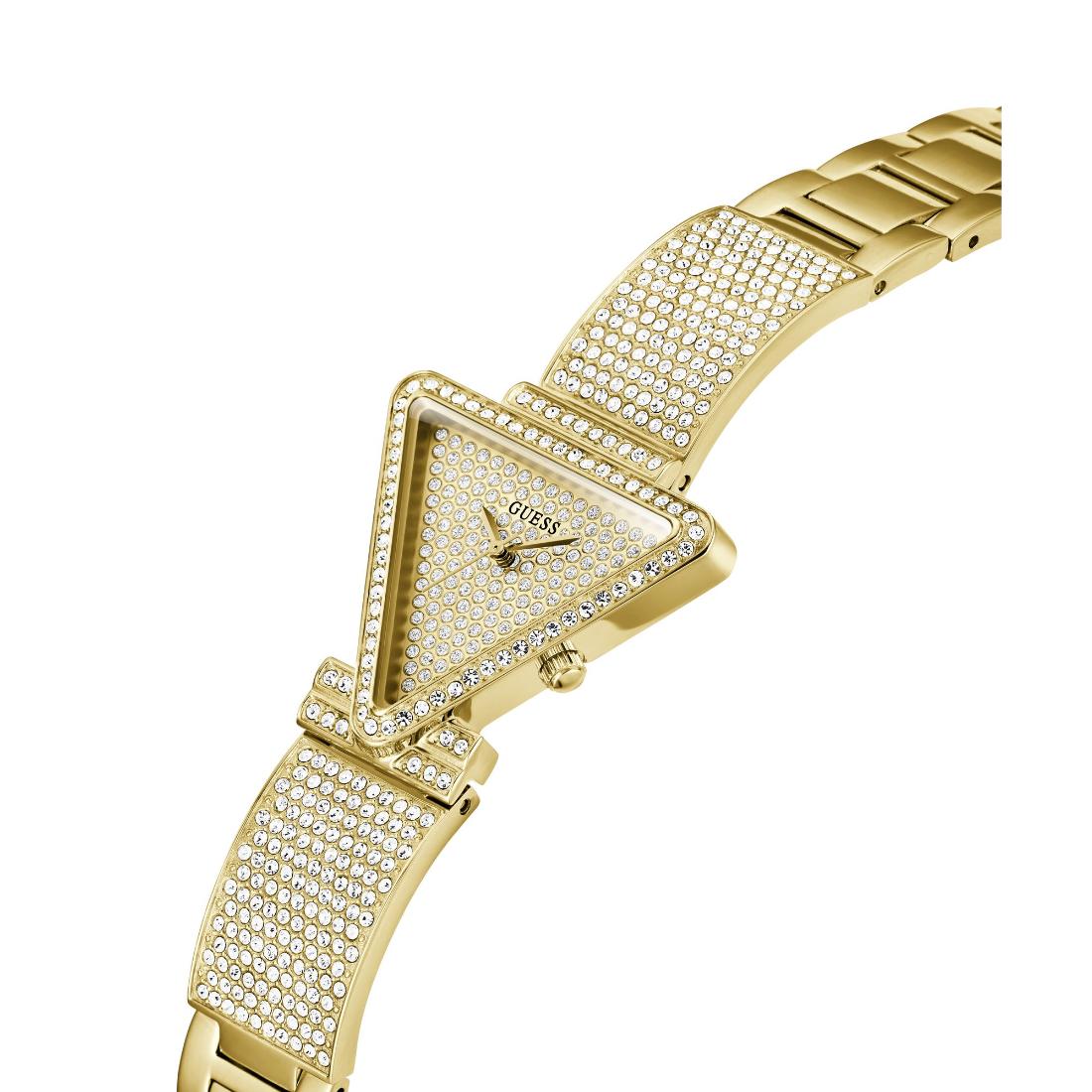 Guess Women 30 mm Gold Dial Analog Watch- GW0644L2