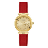 Guess Womens Leather 34Mm Analog Watch GW0646L1