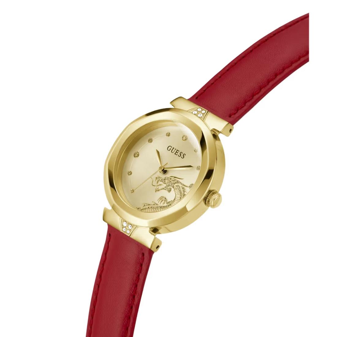 Guess Womens Leather 34Mm Analog Watch GW0646L1