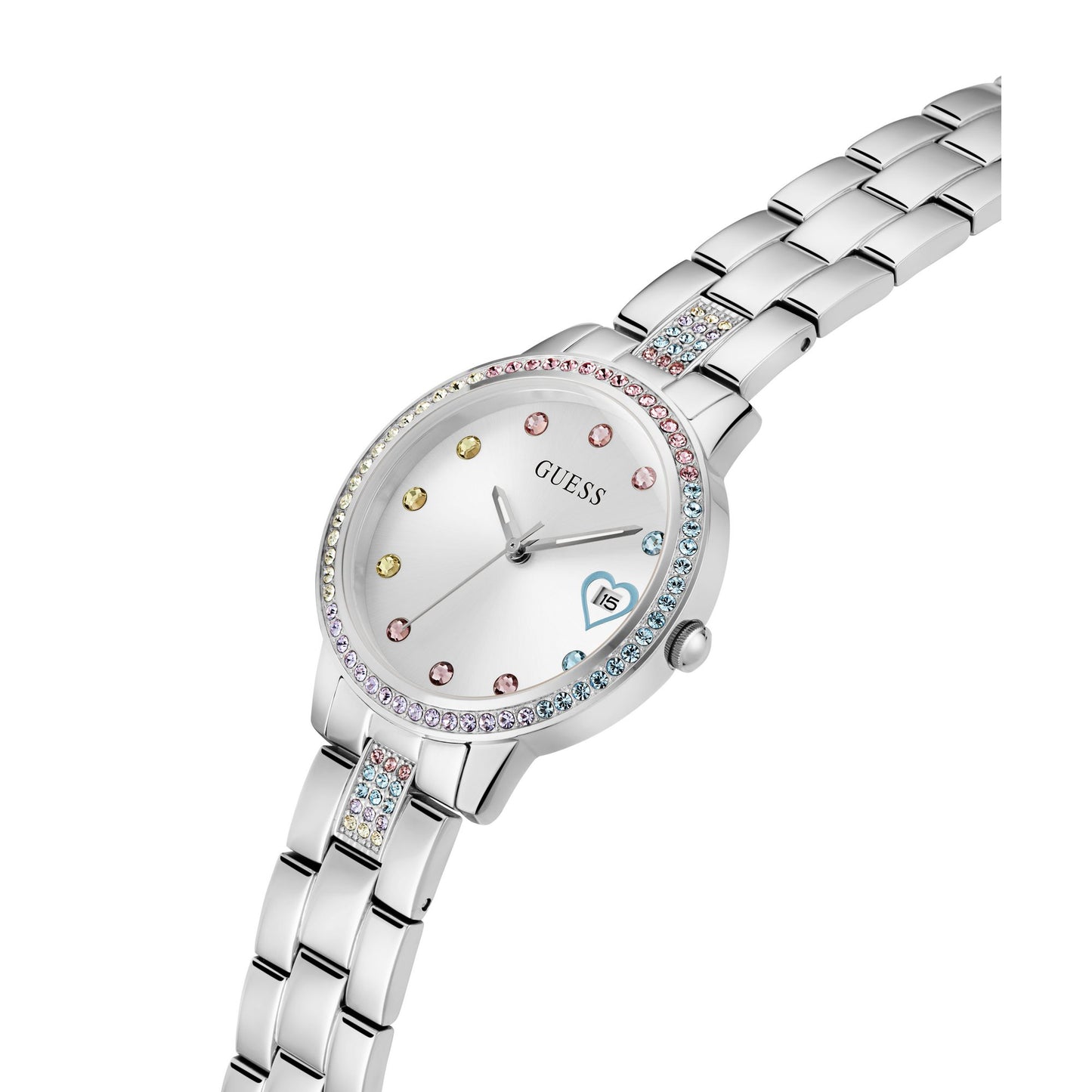 Guess Ladies 34 mm Silver Tone Date Watch GW0657L1