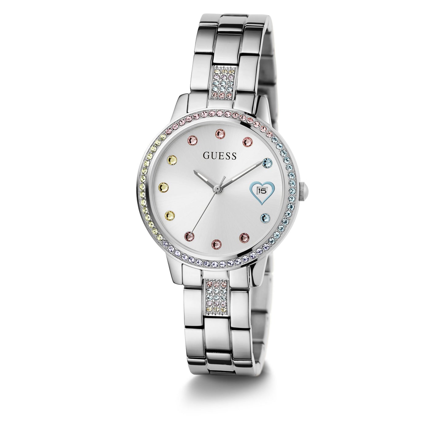 Guess Ladies 34 mm Silver Tone Date Watch GW0657L1