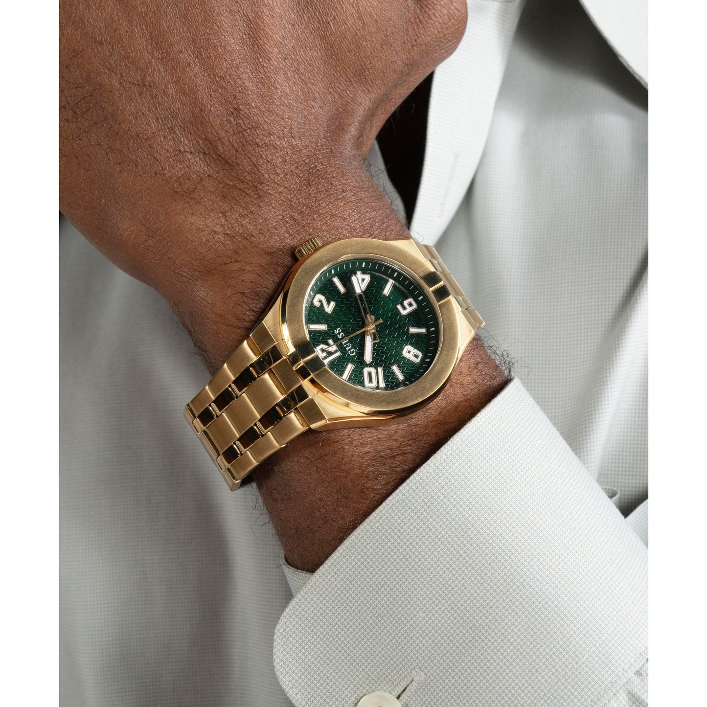 Guess Dress 44 mm Green Dial Men Analog  Watch- GW0661G2