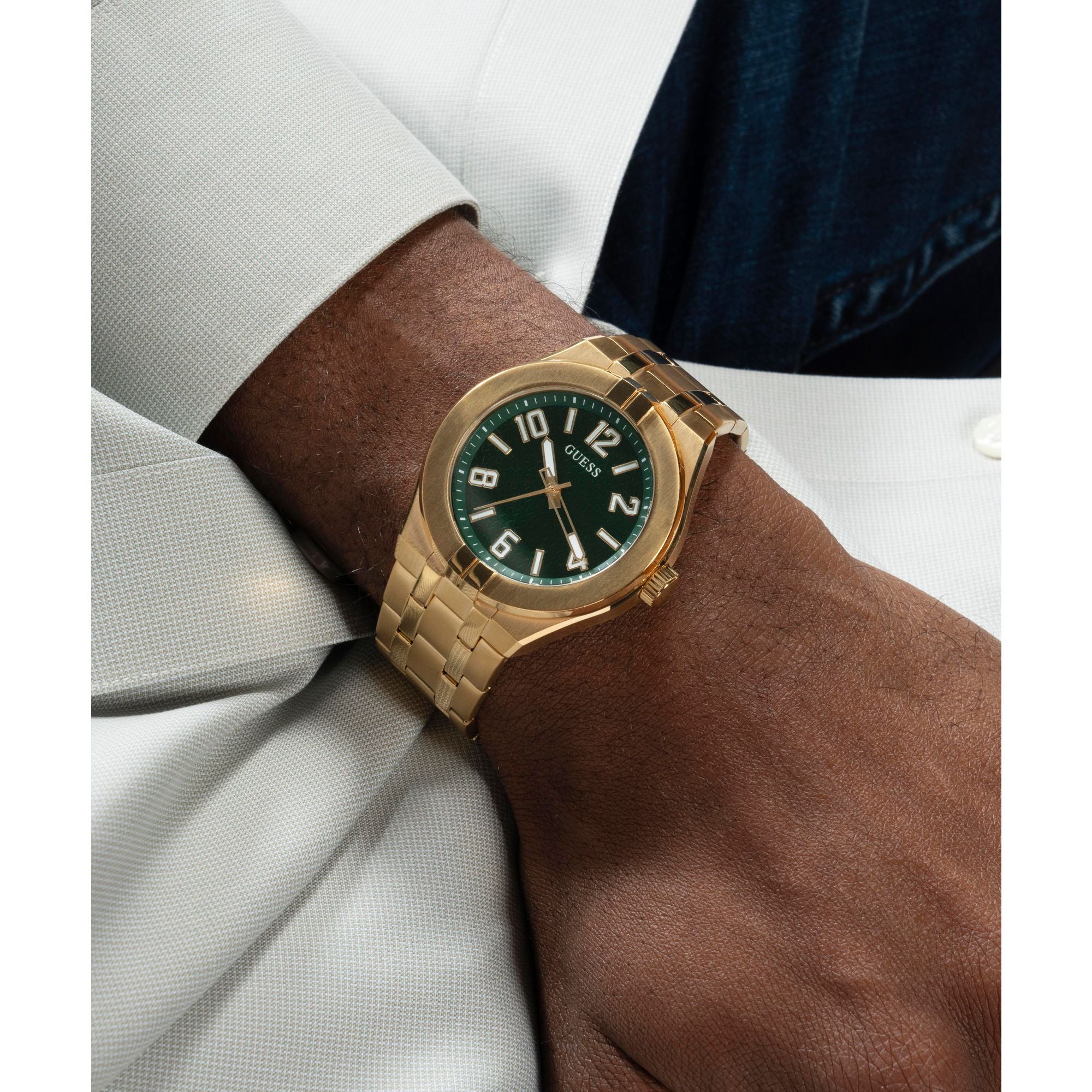 Guess Dress 44 mm Green Dial Men Analog Watch GW0661G2