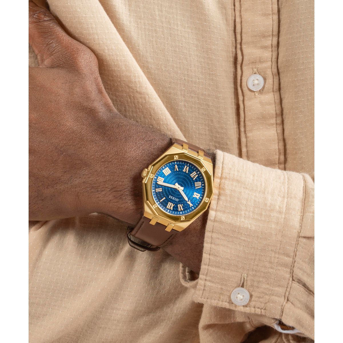 Guess Dress Men 43 mm Blue Dial Analog Watch GW0663G2