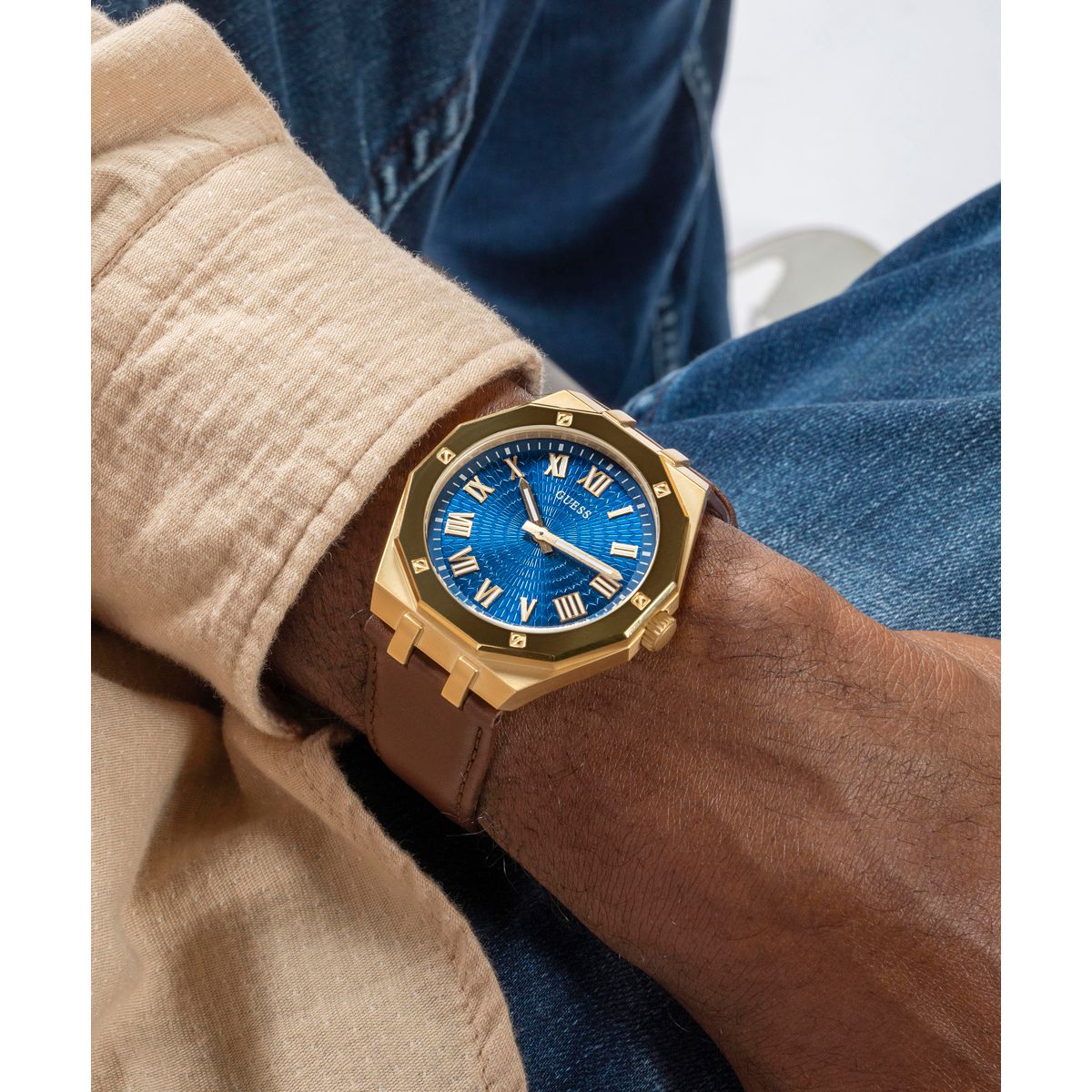 Guess Dress Men 43 mm Blue Dial Analog Watch GW0663G2