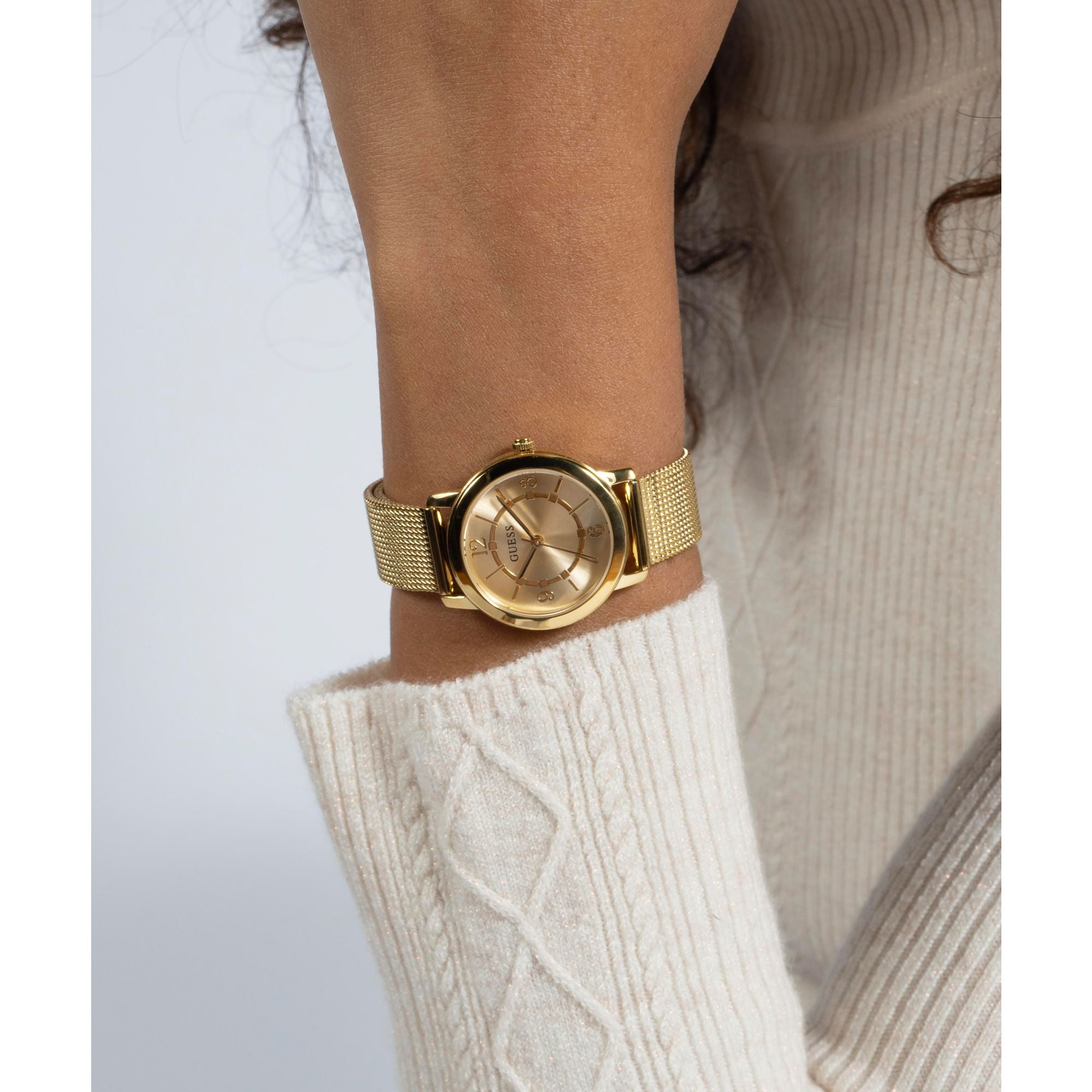 Guess Dress 28 mm Gold Dial Women Analog Watch GW0666L2