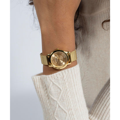 Guess Dress 28 mm Gold Dial Women Analog Watch- GW0666L2