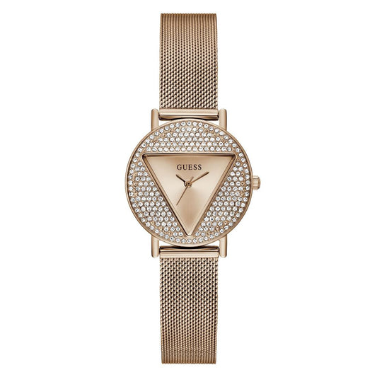 GUESS Women Rose Gold Round Dial Analogue Watch- GW0671L3