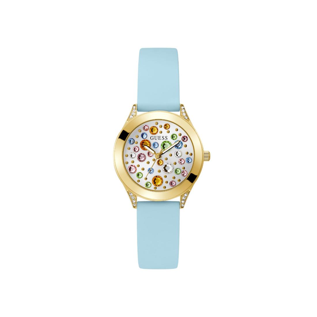 Guess Women 34 mm Size White Dial Round Analog Watch GW0678L1
