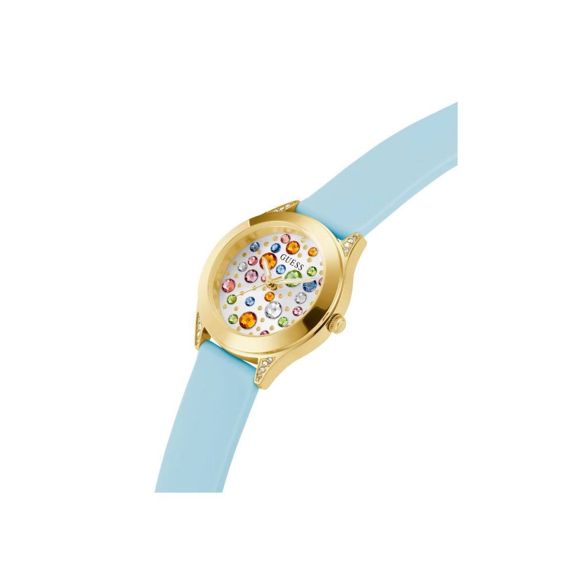 Guess Women 34 mm Size White Dial Round Analog Watch GW0678L1