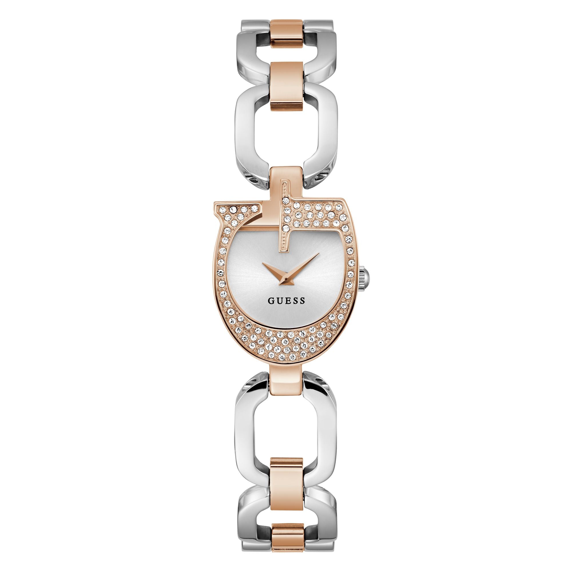 Guess Bejeweled 22 mm Silver Dial Women Analog Watch GW0683L5