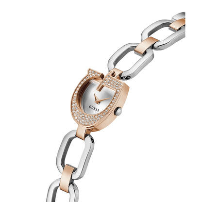 Guess Bejeweled 22 mm Silver Dial Women Analog  Watch- GW0683L5