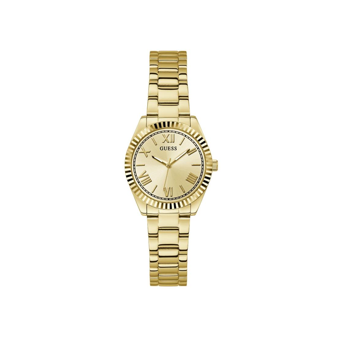 Guess Women 30 mm Size Champagne Dial Round Analog Watch GW0687L2