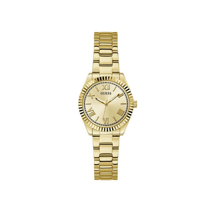 Guess Women 30 mm Size Champagne Dial Round Analog Watch - GW0687L2