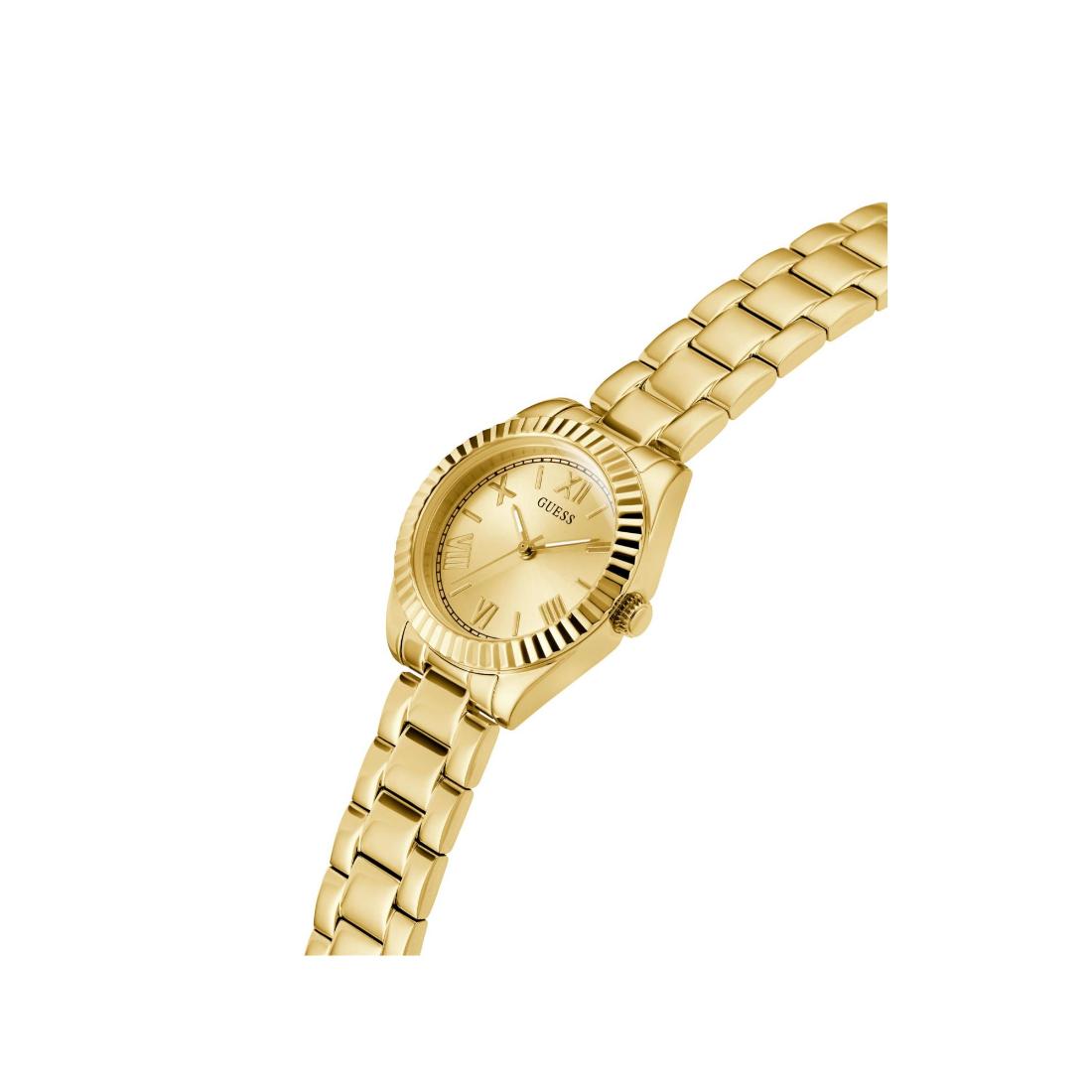 Guess Women 30 mm Size Champagne Dial Round Analog Watch - GW0687L2