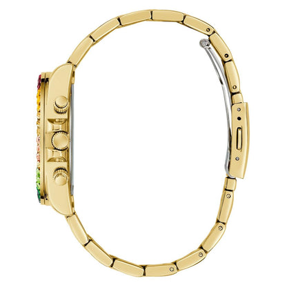 GUESS Halo Gold Tone Round Dial Analog Women's Watch - GW0690L4