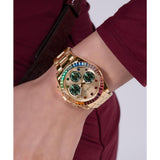 Guess Halo Gold Tone Round Dial Analog Women's Watch GW0690L4