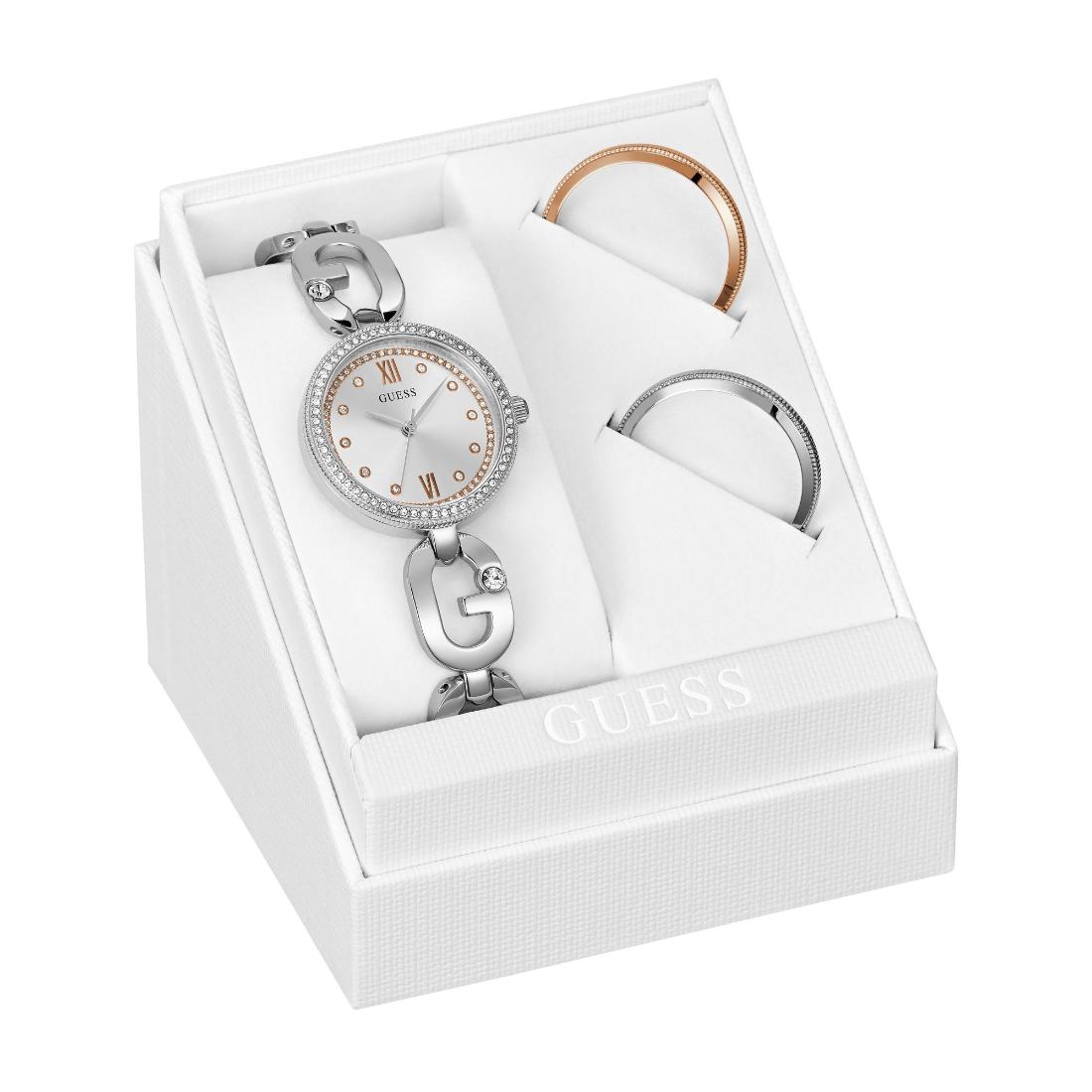 Guess Women 30 mm Silver Dial Analog Watch GW0693L1