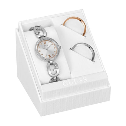 Guess Women 30 mm Silver Dial Analog Watch- GW0693L1