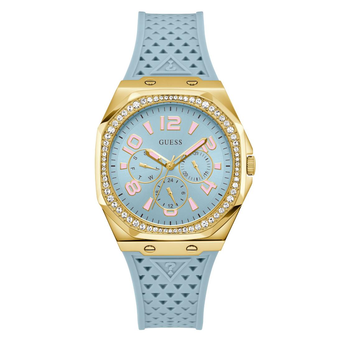 Guess Women 39.5 mm Blue Dial Analog Watch GW0694L1