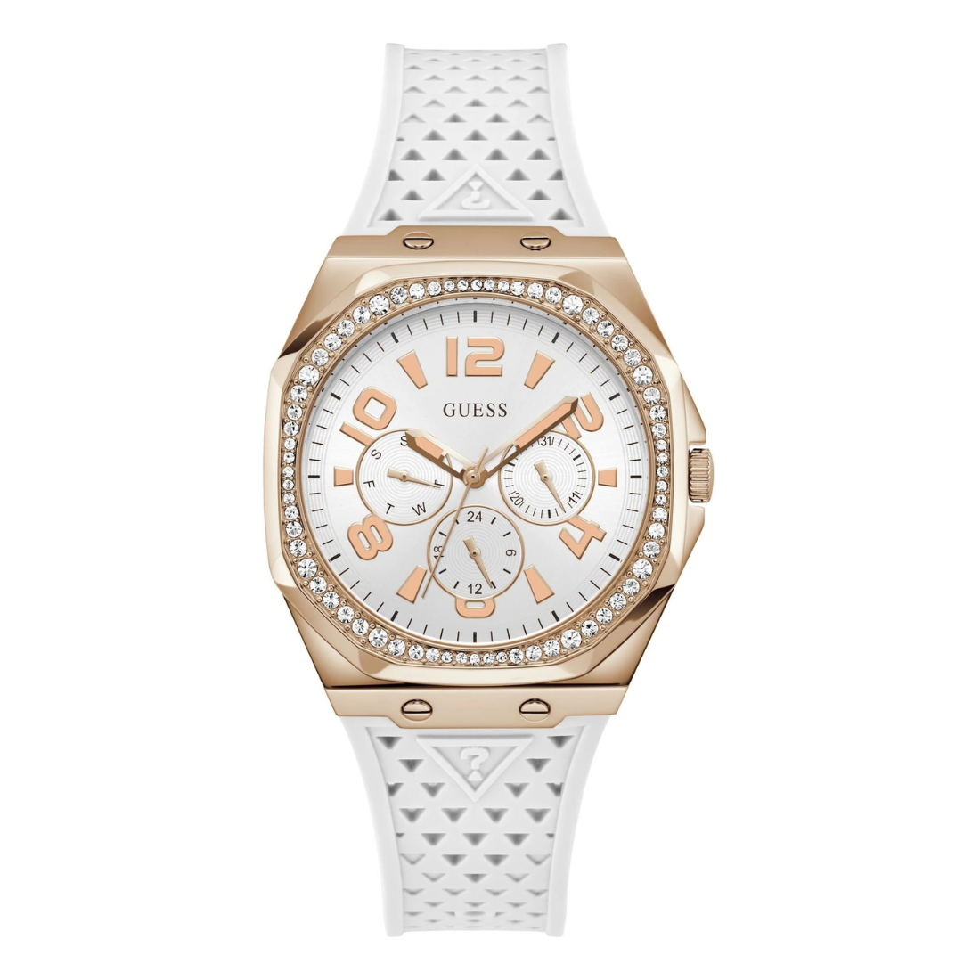 Guess Octagonal 39mm White Dial Analog Women Watch GW0694L3