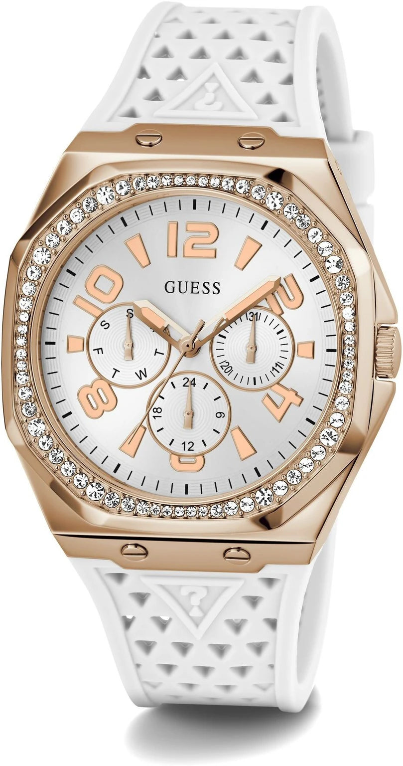 Guess Octagonal 39mm White Dial Analog Women Watch GW0694L3