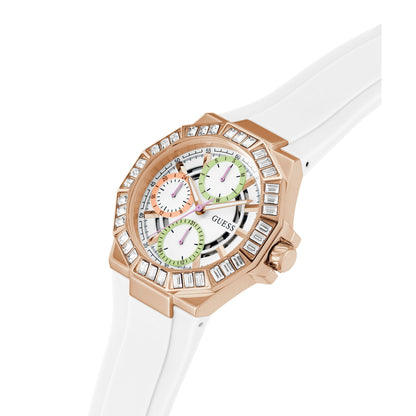 Guess Trend 39 mm White Dial Women Chrono  Watch- GW0695L3