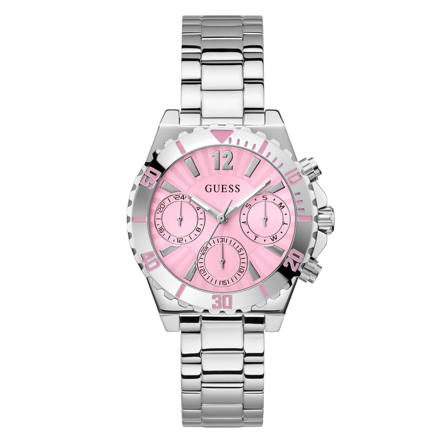 Guess GS Phoebe 38 mm Pink Dial Women Analog Watch- GW0696L1