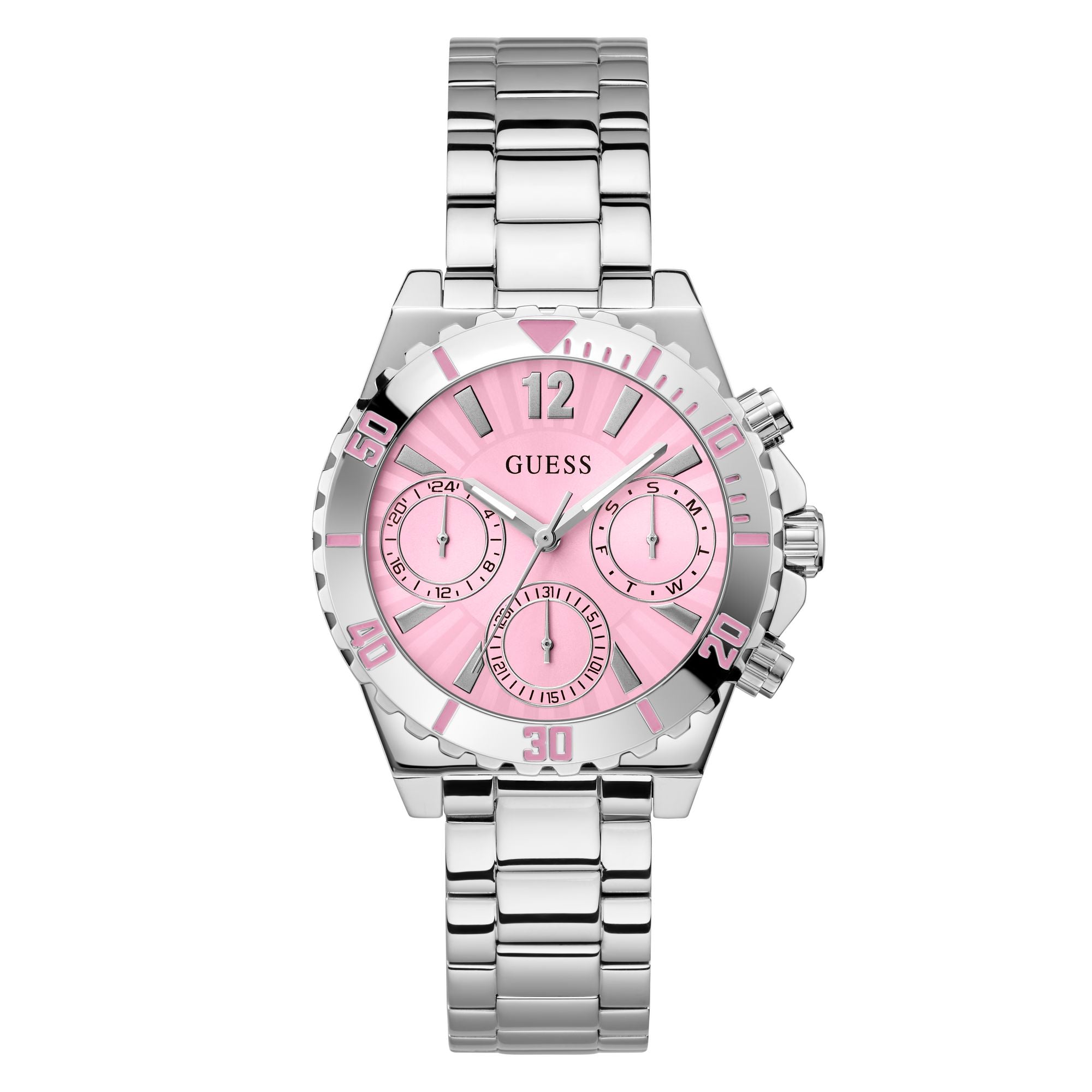 Guess GS Phoebe 38 mm Pink Dial Women Analog Watch GW0696L1