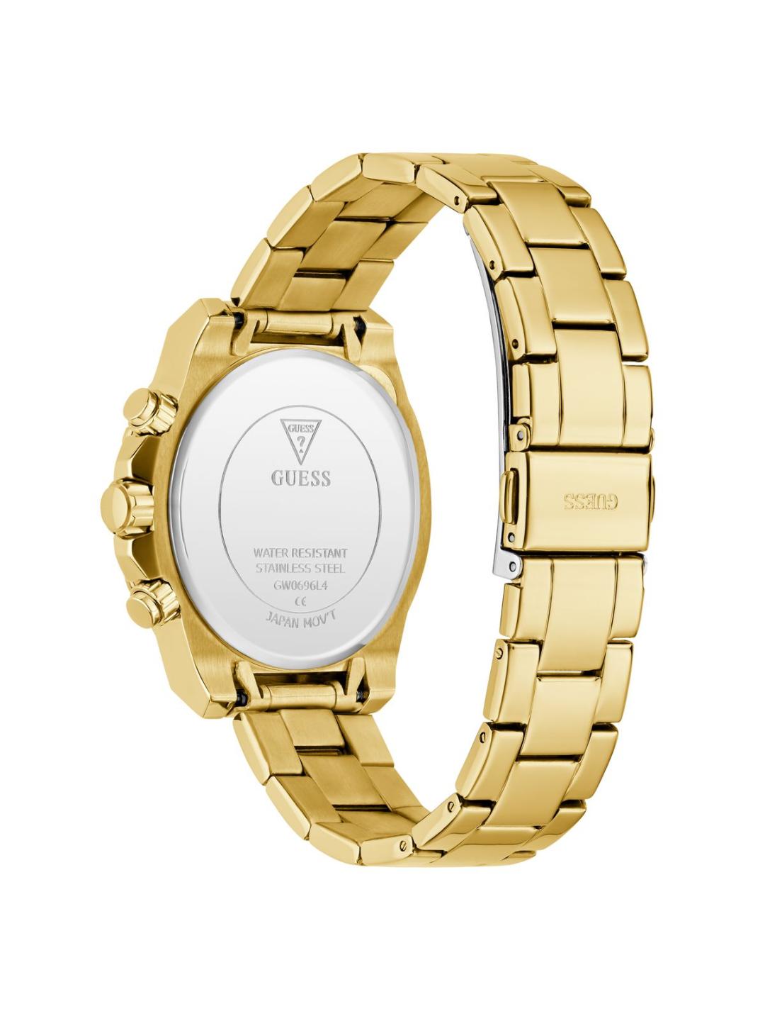 Guess Sport Women 38 mm Gold Dial Chrono Watch GW0696L4