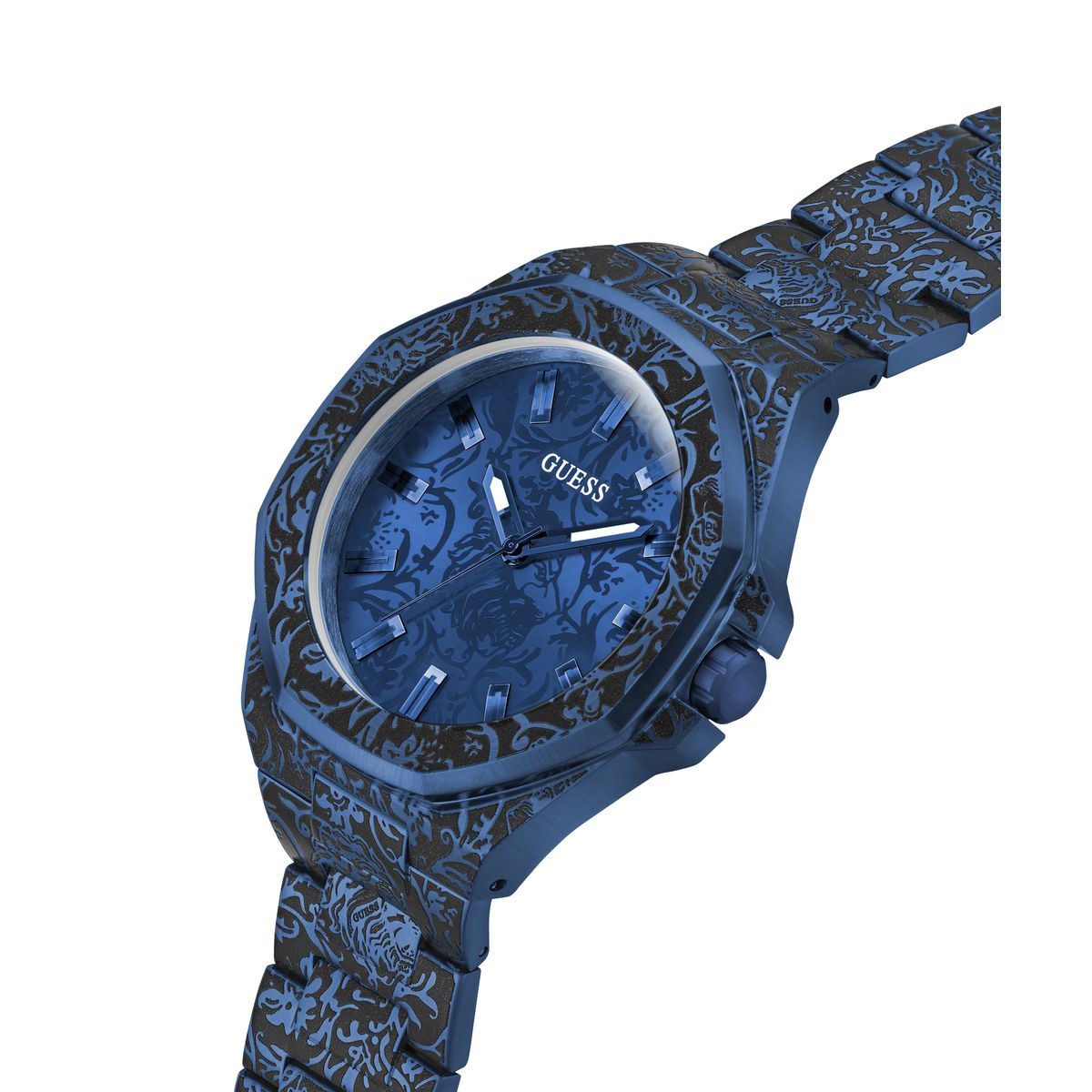 Guess Blue Dial Men Analog Watch