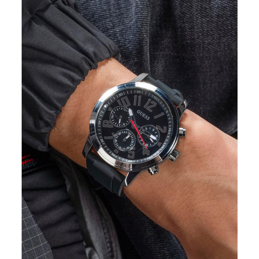 Guess Parker 44 mm Size Black Dial Men Analog Watch GW0708G1
