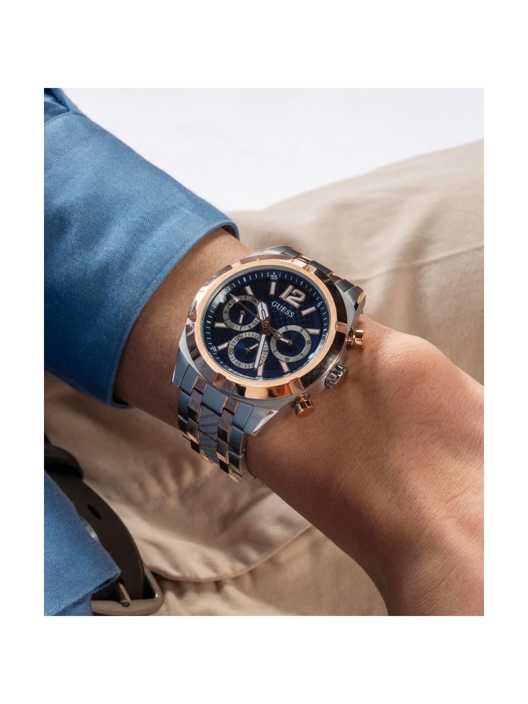 Guess Sport Men 44 mm Blue Dial Chrono Watch GW0714G3