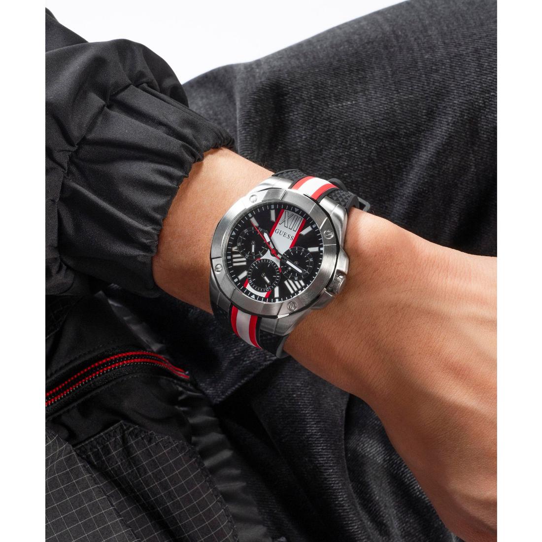 Guess Men 44 mm Black Dial Analog Watch GW0716G1