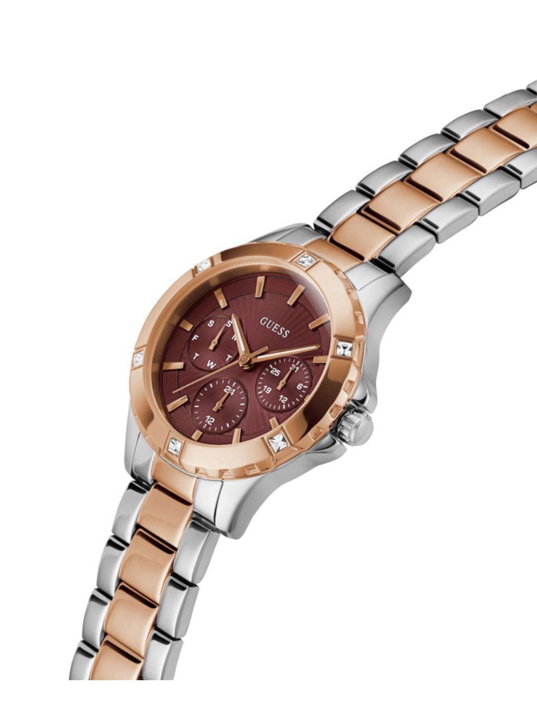 Guess Sport 35 mm Burgundy Dial Women Quartz Analog Watch GW0723L2