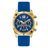 Guess Men Blue Round Dial Analogue Watch GW0729G1