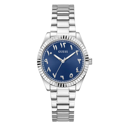 Guess Dress 36 mm Blue Dial Women Analog  Watch- GW0735L1