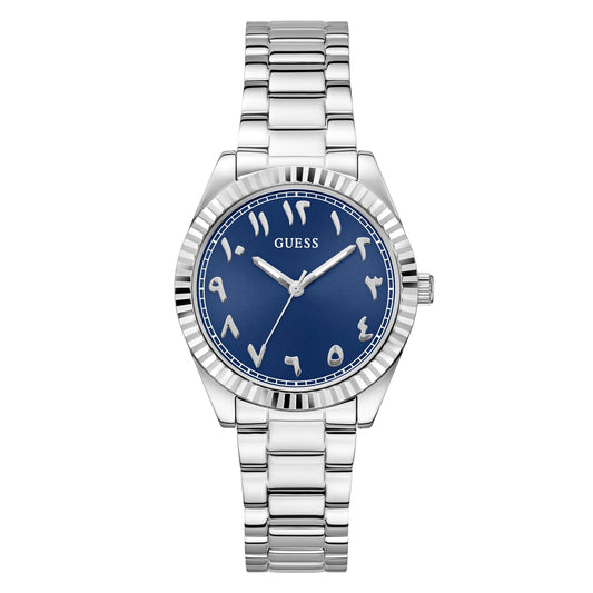 Guess Dress 36 mm Blue Dial Women Analog  Watch- GW0735L1