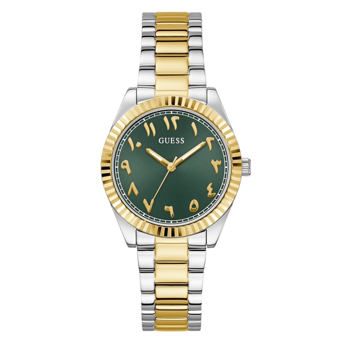 Guess Dress 36 mm Green Dial Women Analog  Watch- GW0735L2