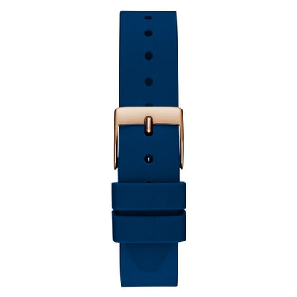 GUESS Glitz Plaque Rose Gold Round Dial Analog Women's Watch - GW0745L4