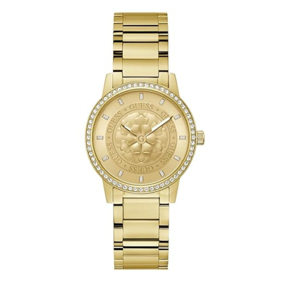 Guess Petal Round 36mm Champagne Dial Analog Women Watch GW0747L2