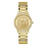 Guess Petal Round 36mm Champagne Dial Analog Women Watch GW0747L2