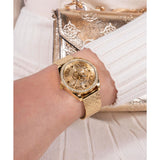 Guess Boa Gold Tone Round Dial Analog Women's Watch GW0748L2