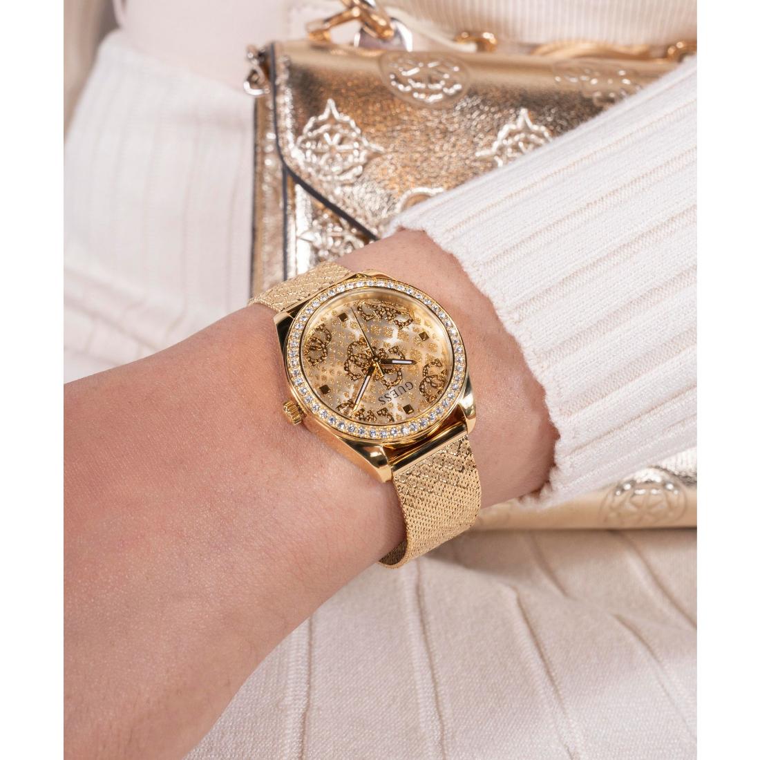 Guess Boa Gold Tone Round Dial Analog Women's Watch GW0748L2