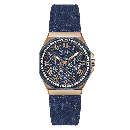 GUESS Glaze Blue Octagonal Dial Analog Women's Watch - GW0753L5
