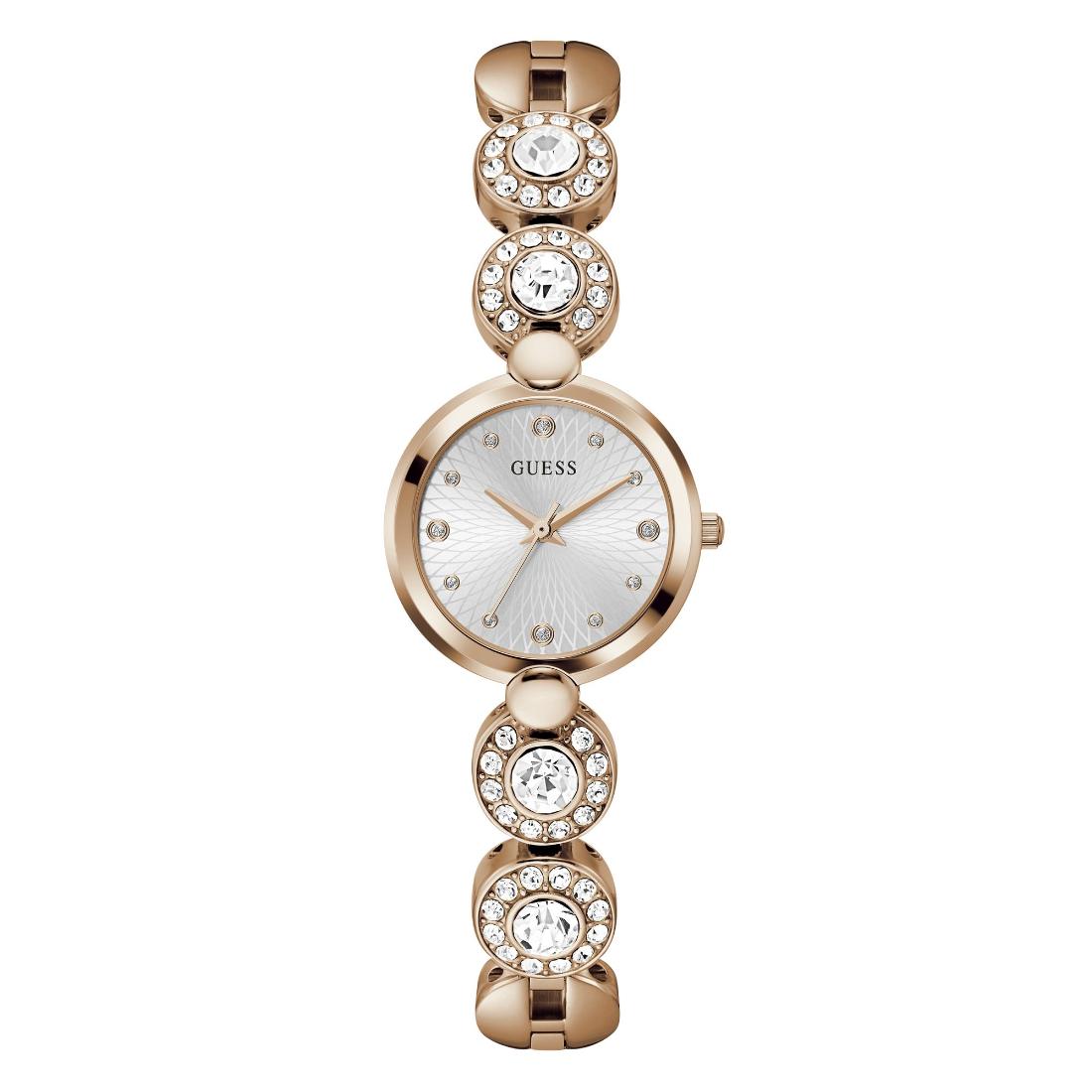 Guess Bejeweled 26 mm Silver Dial Women Analog Watch- GW0757L3