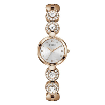 Guess Bejeweled 26 mm Silver Dial Women Analog Watch- GW0757L3