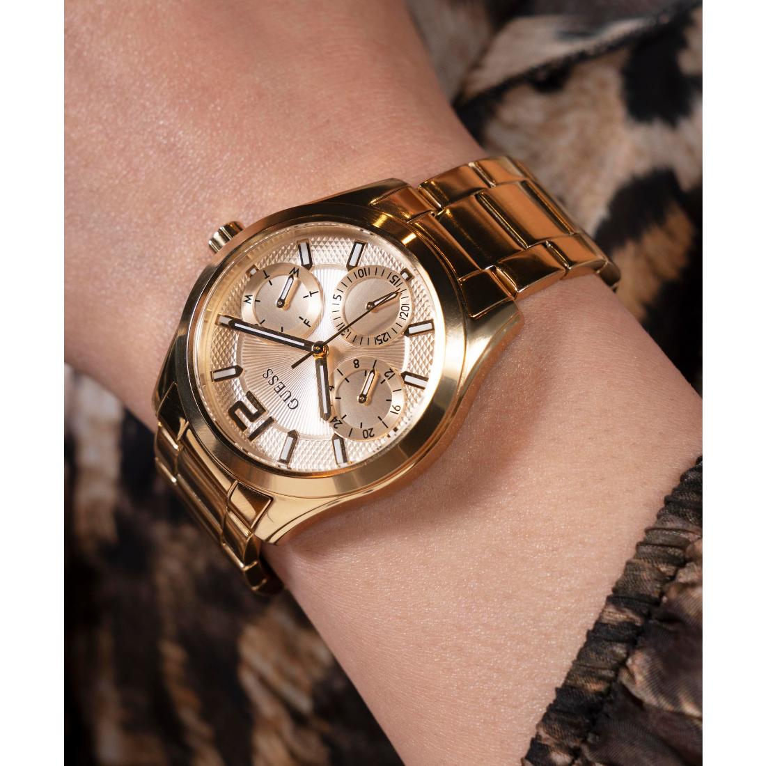 Guess Zoe Gold Tone Round Dial Analog Women's Watch GW0760L2