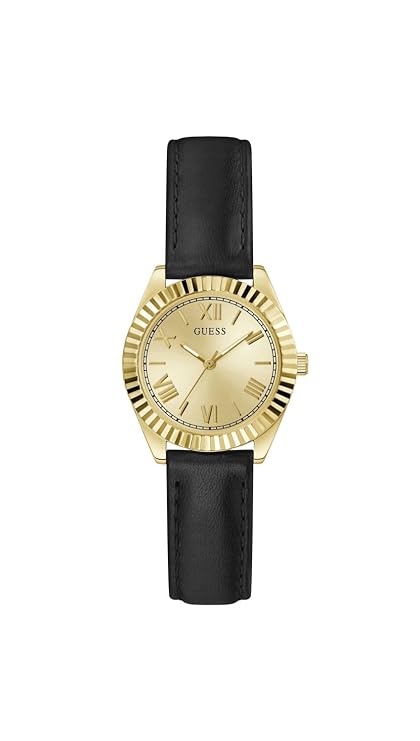 Guess Round 30 mm Champagne Dial Analog Women Watch GW0761L1